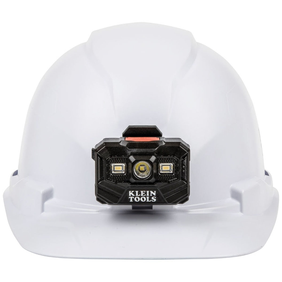 Klein 60107RL Hard Hat, Non-Vented, Cap Style with Rechargeable Headlamp, White