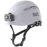 Klein 60150 Safety Helmet, Vented Class C with Rechargeable Headlamp, White (Each) - 3
