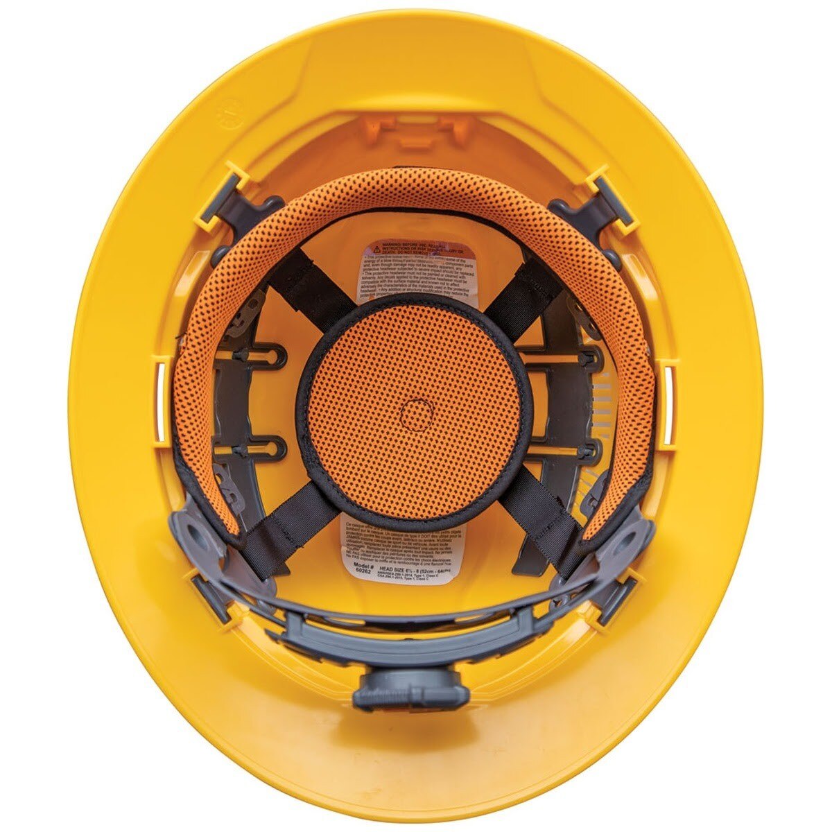 Klein 60262 Hard Hat, Vented Full Brim, Class C Type 1, Yellow - 8