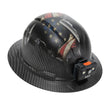 Klein 60347FS Freedom Series KARBN Pattern Vented Full Brim Class C Hard Hat with Rechargeable Headlamp