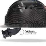 Klein 60347FS Freedom Series KARBN Pattern Vented Full Brim Class C Hard Hat with Rechargeable Headlamp - 5