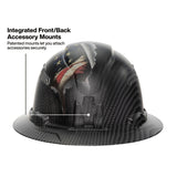 Klein 60347FS Freedom Series KARBN Pattern Vented Full Brim Class C Hard Hat with Rechargeable Headlamp - 7