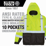 Klein 60364 High-Visibility Winter Bomber Jacket, Large - 2