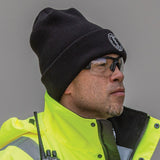 Klein 60388 Heavy Knit Hat, Black, Vintage Patch Logo (One Size Fits Most) - 6