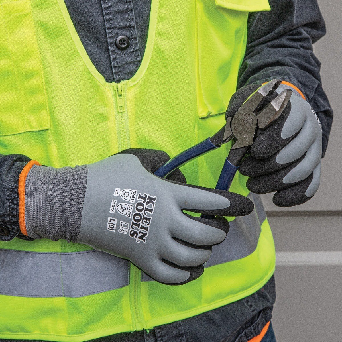 Klein 60389 Thermal Dipped Gloves, Large (1 Pair) - 8