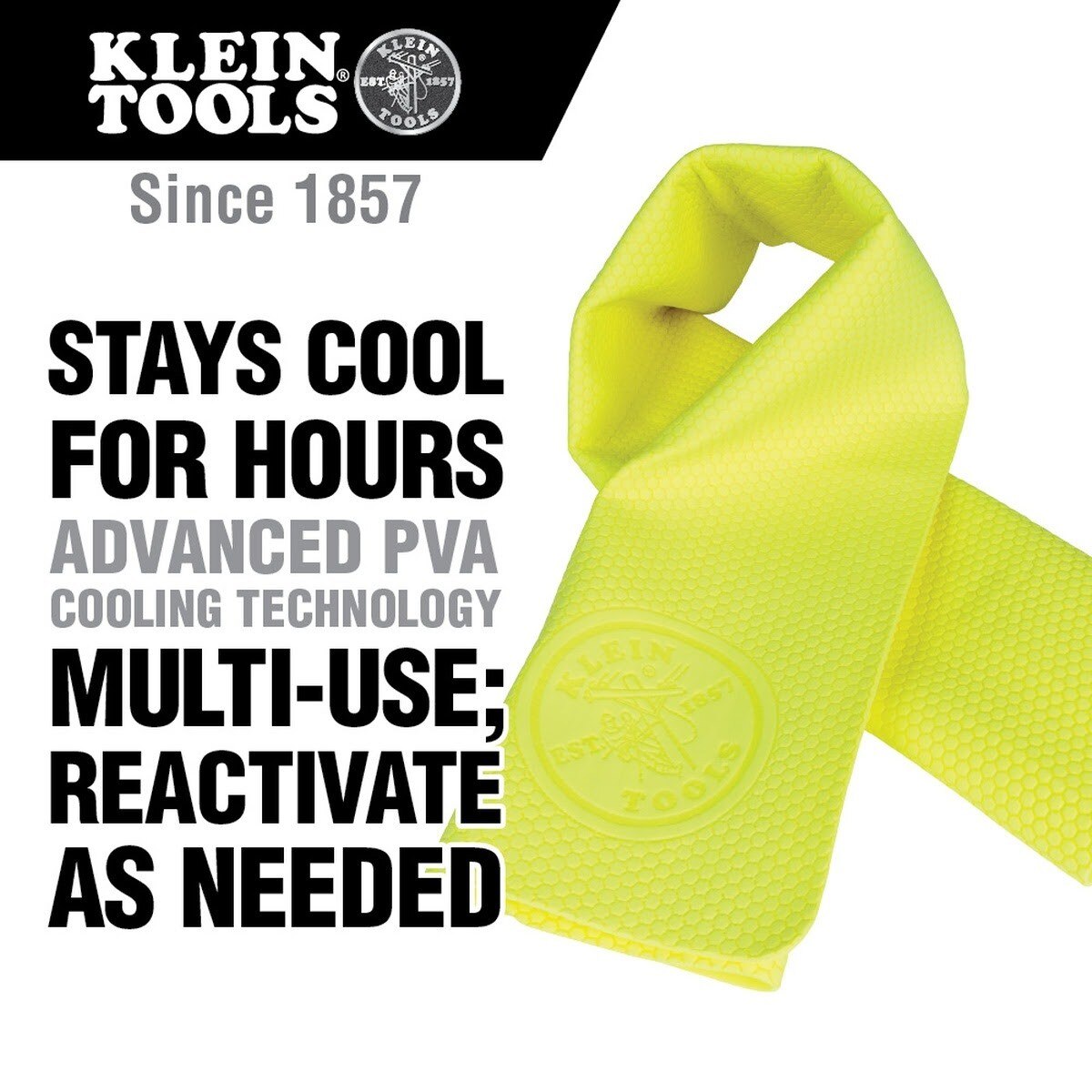 Klein 60486 Cooling PVA Towel, High-Visibility Yellow (2 Pack) - 4