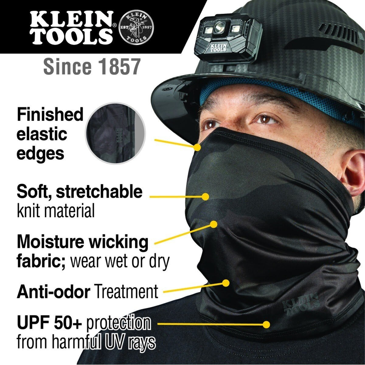 Klein 60493 Neck and Face Cooling Band, Camouflage - 2