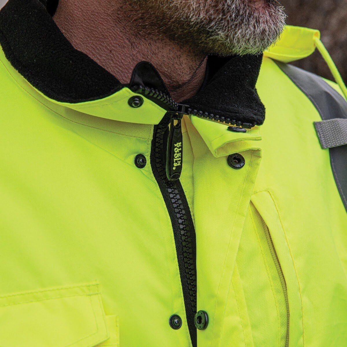 Klein 60501 High-Visibility Winter Bomber Jacket, 2XL - 9