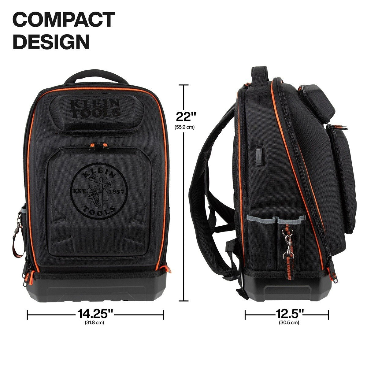 Klein 62809MB MODbox Hardshell Tool Backpack 40 Pockets 14.25 x 12.5 x 22" - 3