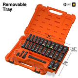 Klein 65123HD KNECT 1/2 in. Drive Deep-Well Impact Socket Set SAE Metric with Case (28-Piece Set) - 4