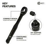 Klein 65301ADP Pass Through Ratchet and 1/4-Inch Drive Socket Adapter Set - 4