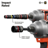 Klein 65301KNECT KNECT SAE 1/4" Drive Pass-Through and Flip Socket Starter Set with Ratchet and Case (23-Piece) - 6