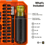 Klein 65302KNECT KNECT Pass Through and Impact Socket Set SAE and Metric 1/4" Drive with MODbox Case (33 Piece) - 3