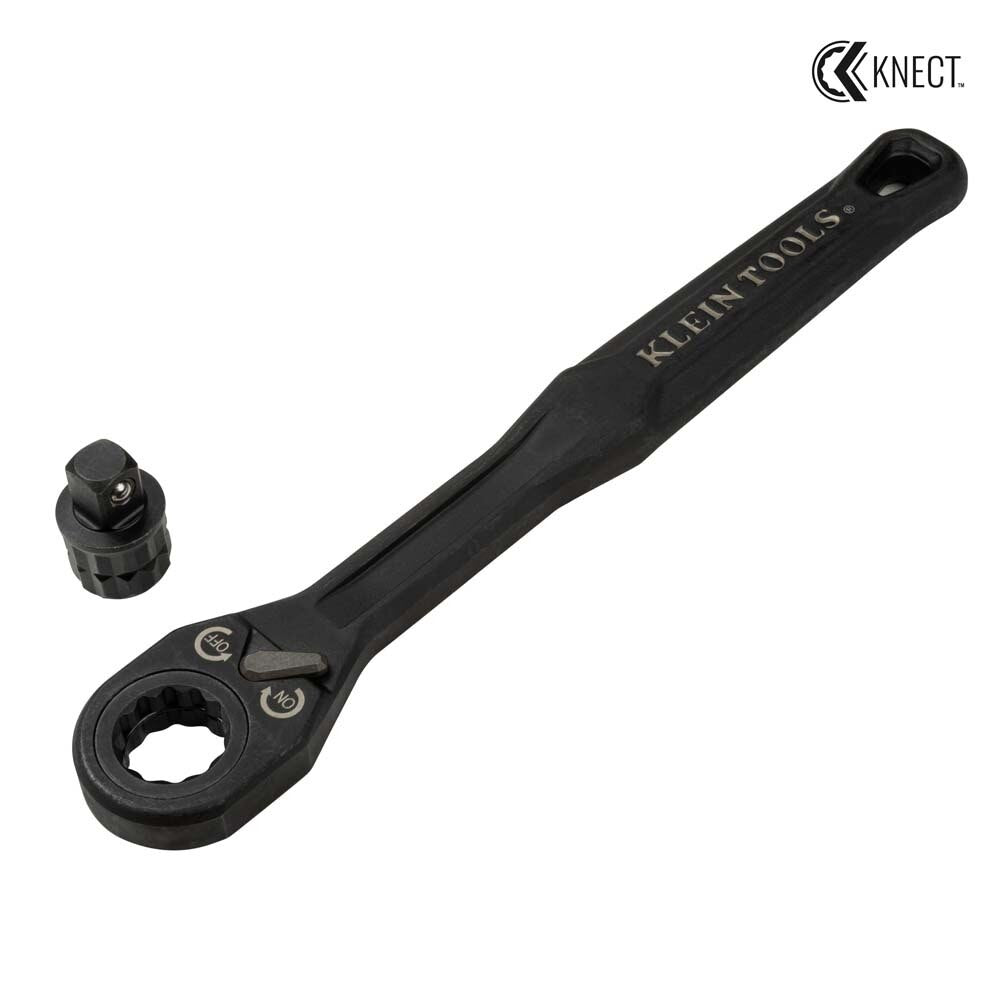 Klein 65408ADP Pass Through Ratchet and 3/8-Inch Drive Socket Adapter Set
