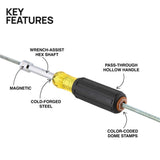 Klein 654716MAG Color-Coded Magnetic Hollow-Shaft Heavy-Duty Nut Driver, 7/16-Inch - 2