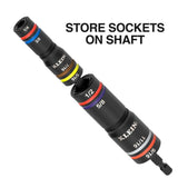 Klein 654QS KNECT Quad-16 Heavy-Duty Impact Flip Sockets, SAE and Metric, 6-Piece - 5
