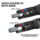 Klein 656QS KNECT Quad-24 Heavy-Duty Impact Flip Sockets, SAE and Metric, 9-Piece - 3