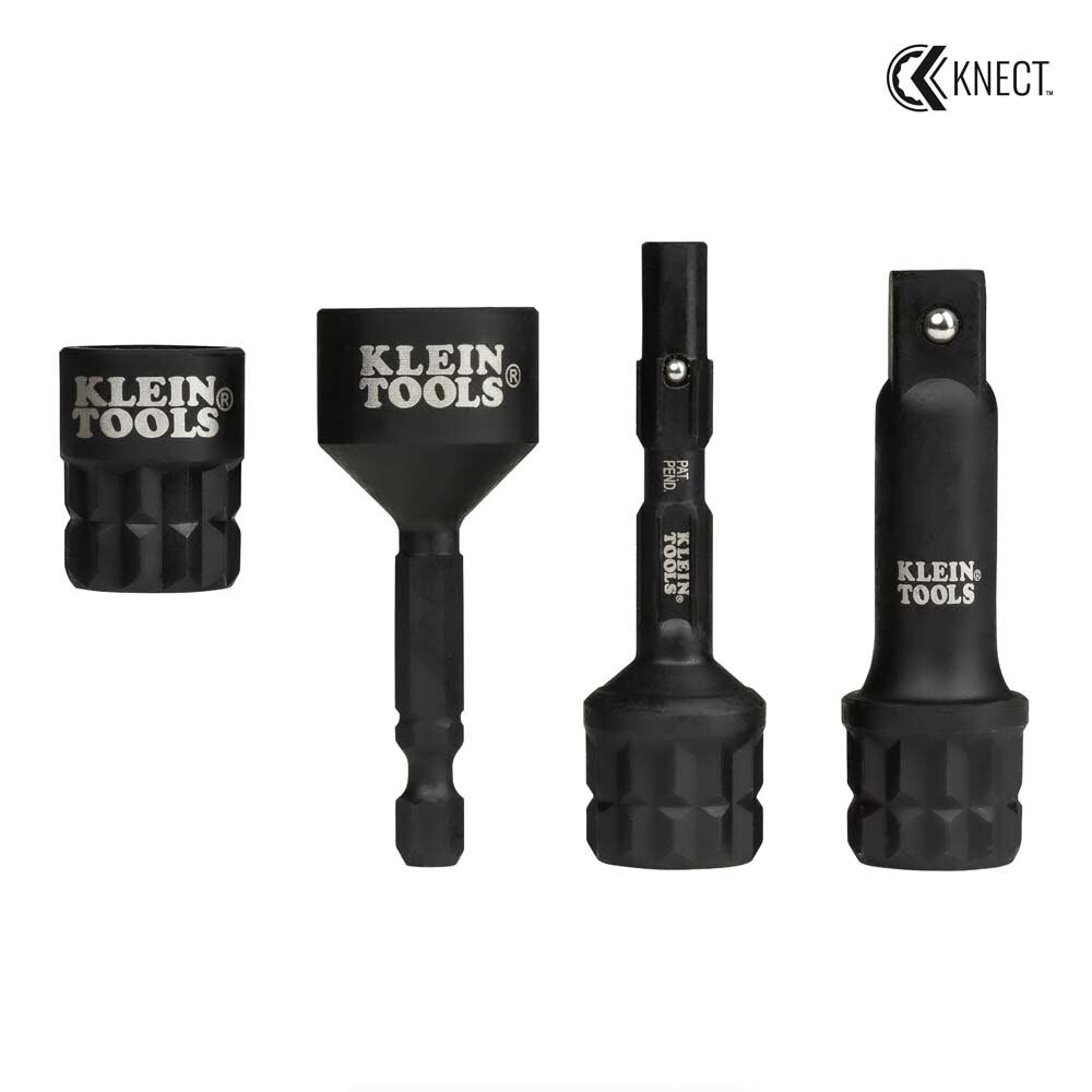 Klein 65KADPM KNECT (M) Impact Socket Adapter Set for Versatile Driving Situations