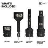 Klein 65KADPM KNECT (M) Impact Socket Adapter Set for Versatile Driving Situations - 2