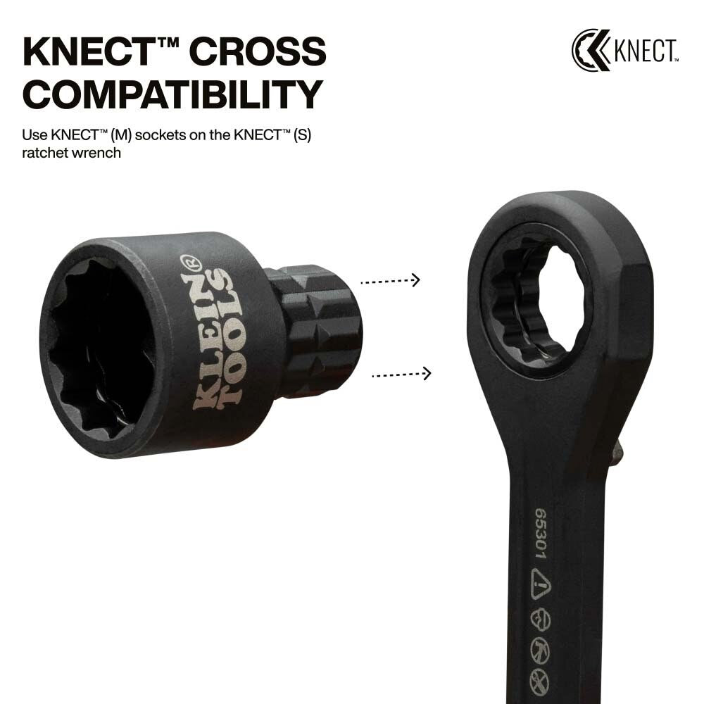 Klein 65KADPS KNECT (S) Impact Socket Adapter Set for Fasteners and Impact Driver - 6