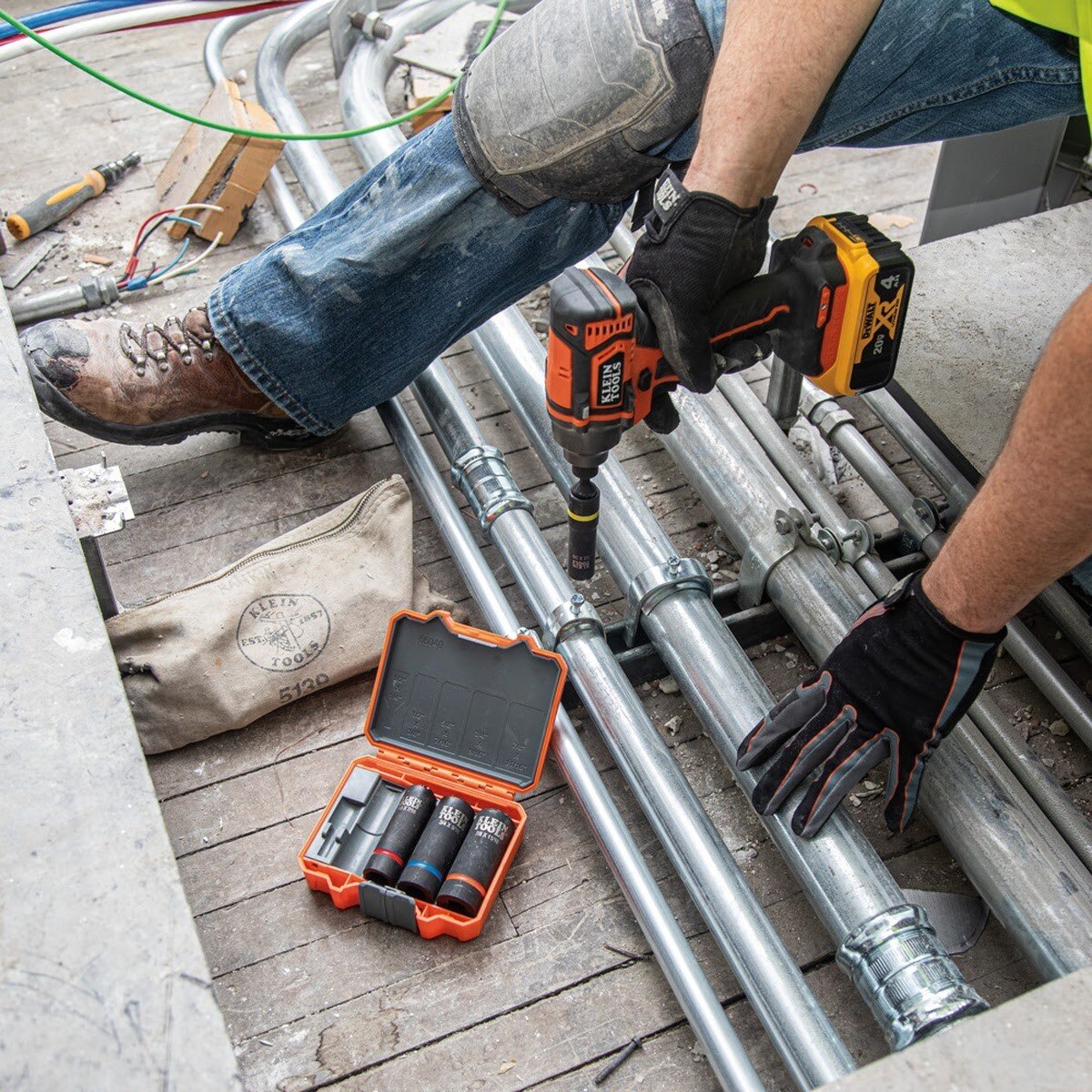 Klein 66014 2-in-1 12-Point Impact Socket, 7/8 in. x 11/16 in., 1/2 in. Drive (Each) - 6