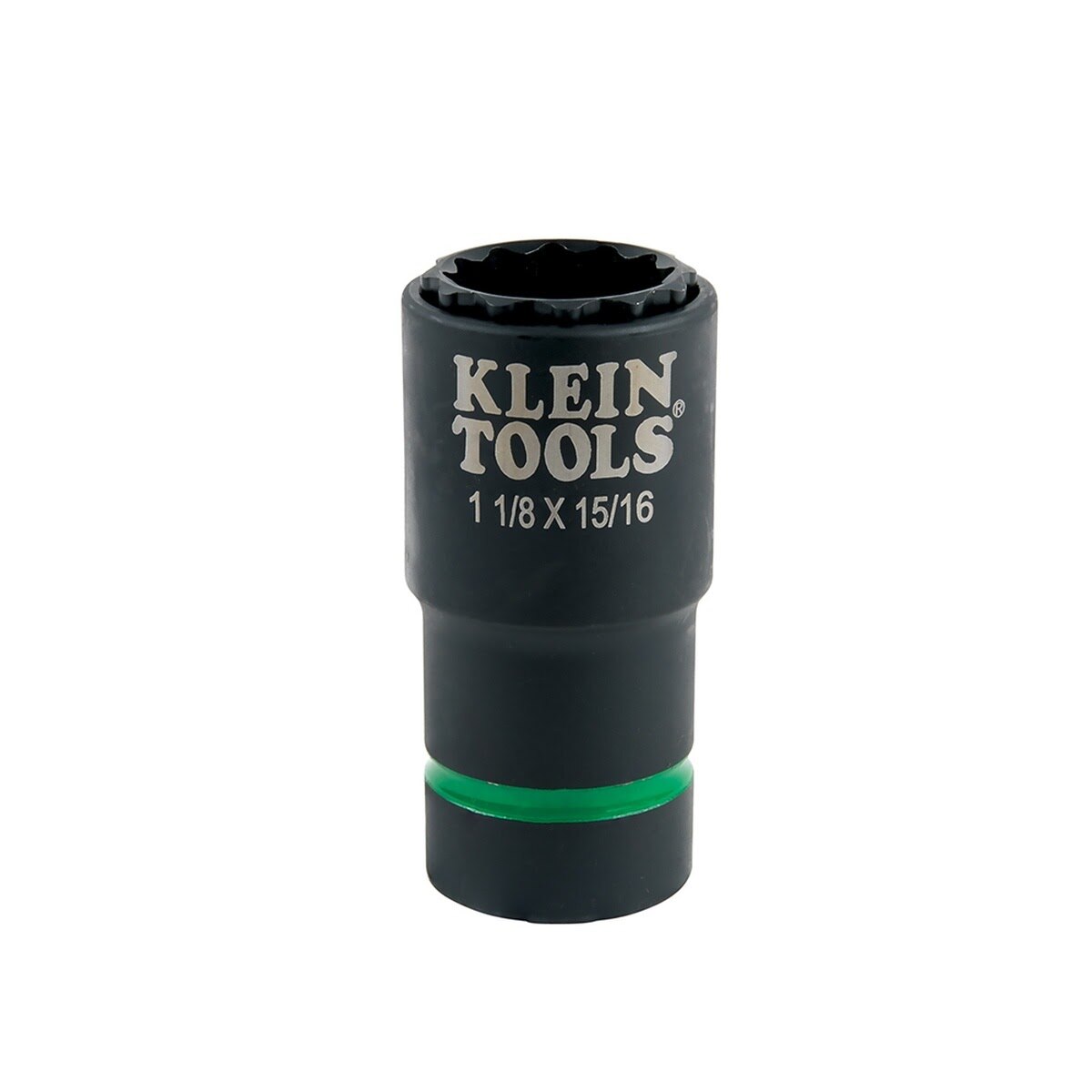 Klein 66016 2-in-1 Impact Socket, 12-Point, 1-1/8 and 15/16-Inch