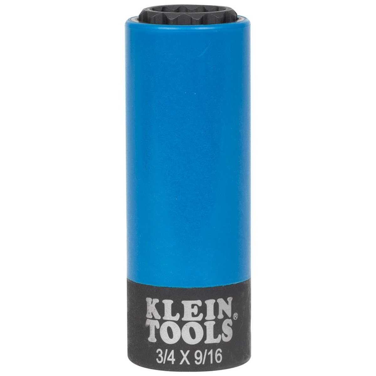 Klein 66030 2-in-1 Coated Impact Socket, 12-Point, 3/4 and 9/16-Inch (Each)