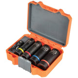 Klein 66040 2-in-1 12-Point Impact Socket Set with Adapter and Case (5 Piece) - 2