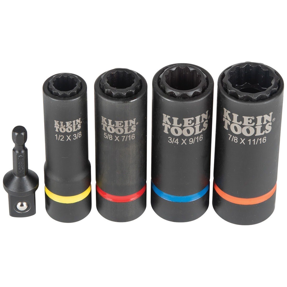 Klein 66040 2-in-1 12-Point Impact Socket Set with Adapter and Case (5 Piece) - 3