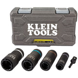 Klein 66050E 2-in-1 Metric Impact Socket Set, 12-Point (5 Piece) - 4