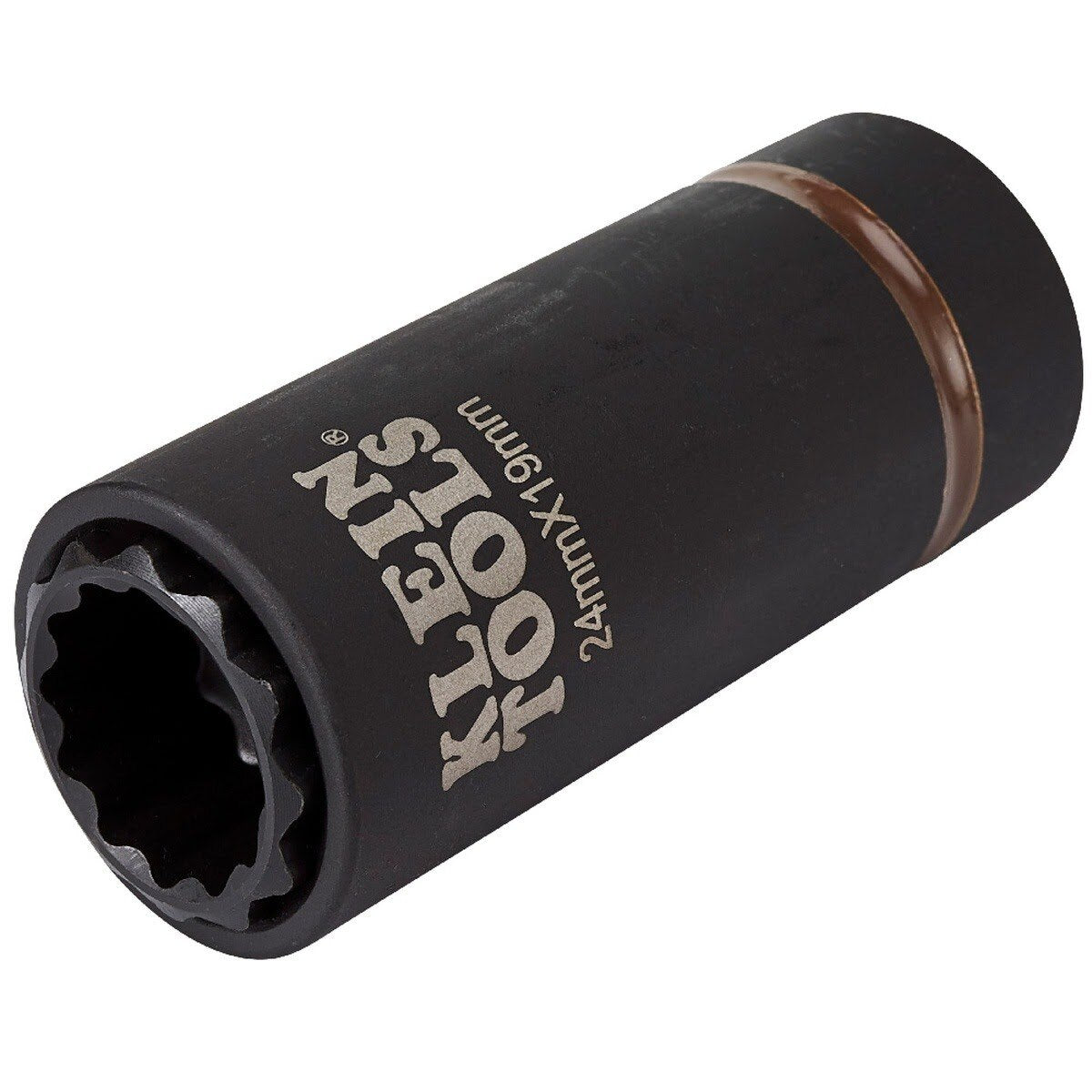 Klein 66052E 2-in-1 Metric 12-Point Impact Socket, 24 x 19 mm, 1/2 in. Drive - 3