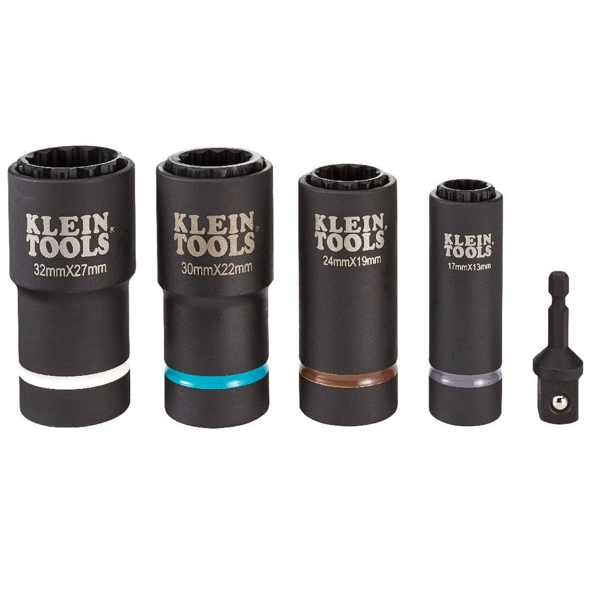 Klein 66052E 2-in-1 Metric 12-Point Impact Socket, 24 x 19 mm, 1/2 in. Drive - 9