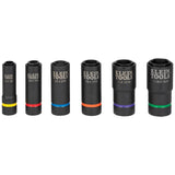 Klein 66060 2-in-1 Impact Socket Set, 6-Point, Deep 1/2 in. Drive (6 Piece) - 3