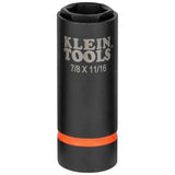 Klein 66060 2-in-1 Impact Socket Set, 6-Point, Deep 1/2 in. Drive (6 Piece) - 6