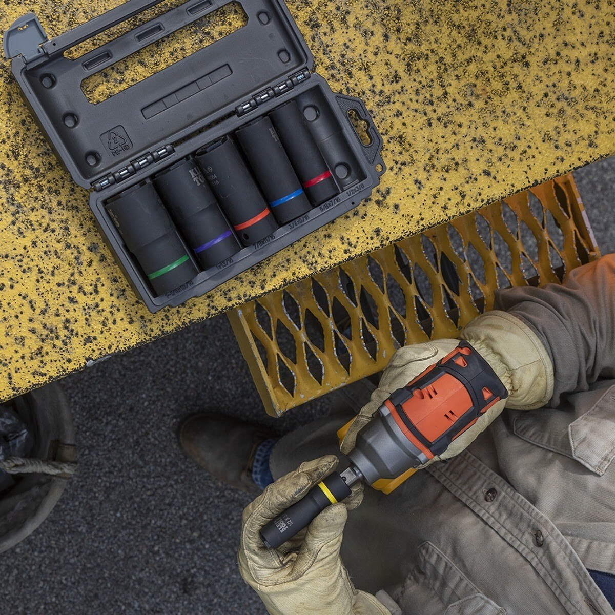 Klein 66061 2-in-1 Impact Socket, 6-Point, 1/2 and 3/8 Inch (Each) - 6