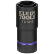 Klein 66065 2-in-1 6-Point Impact Socket, 1 in. and 13/16 in., 1/2 in. Drive (Each)