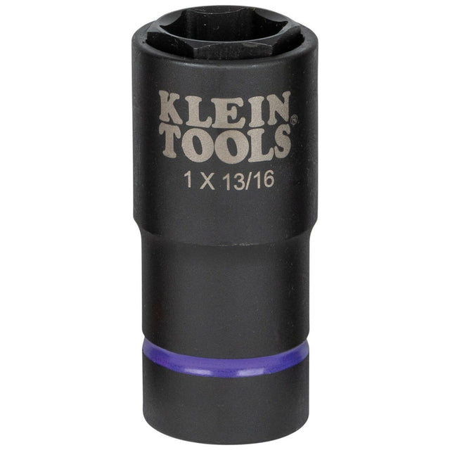 Klein 66065 2-in-1 6-Point Impact Socket, 1 in. and 13/16 in., 1/2 in. Drive (Each)