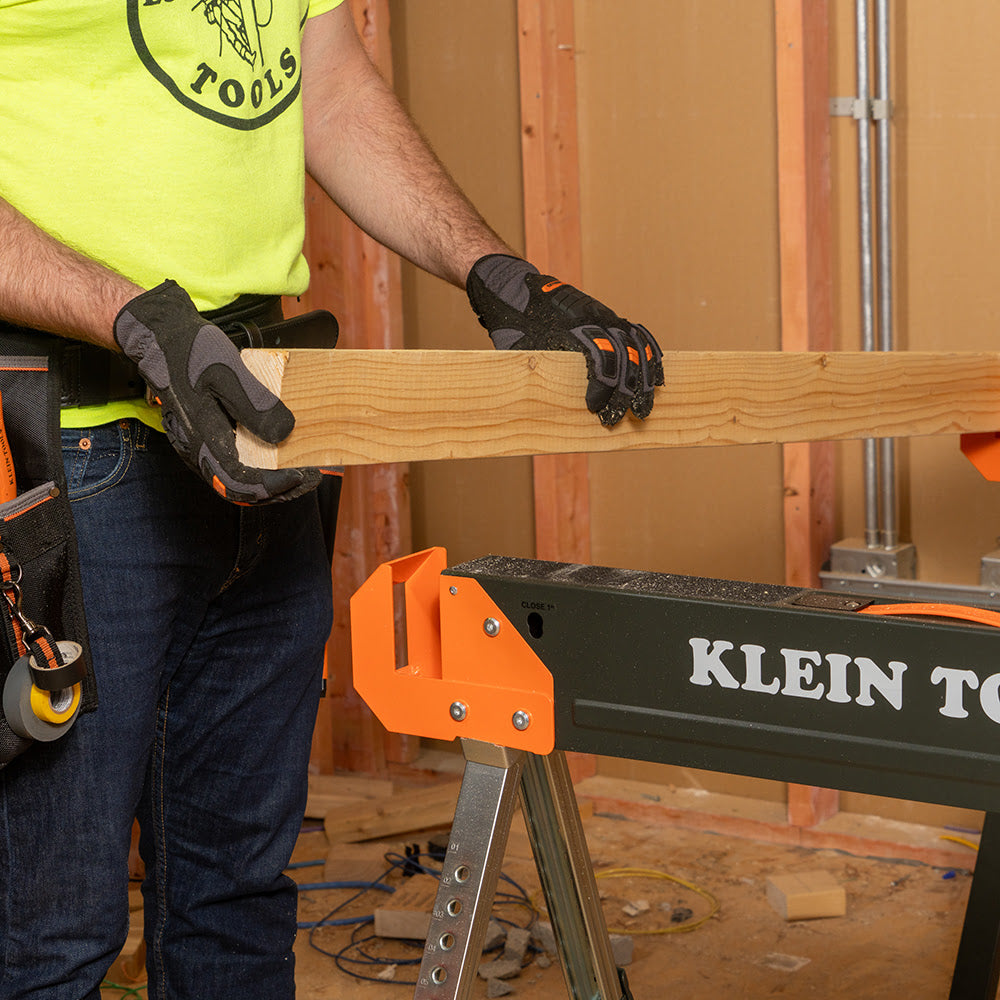 Klein 66188 Adjustable-Leg Folding Saw Horse and Jobsite Table, 1-Pack - 10