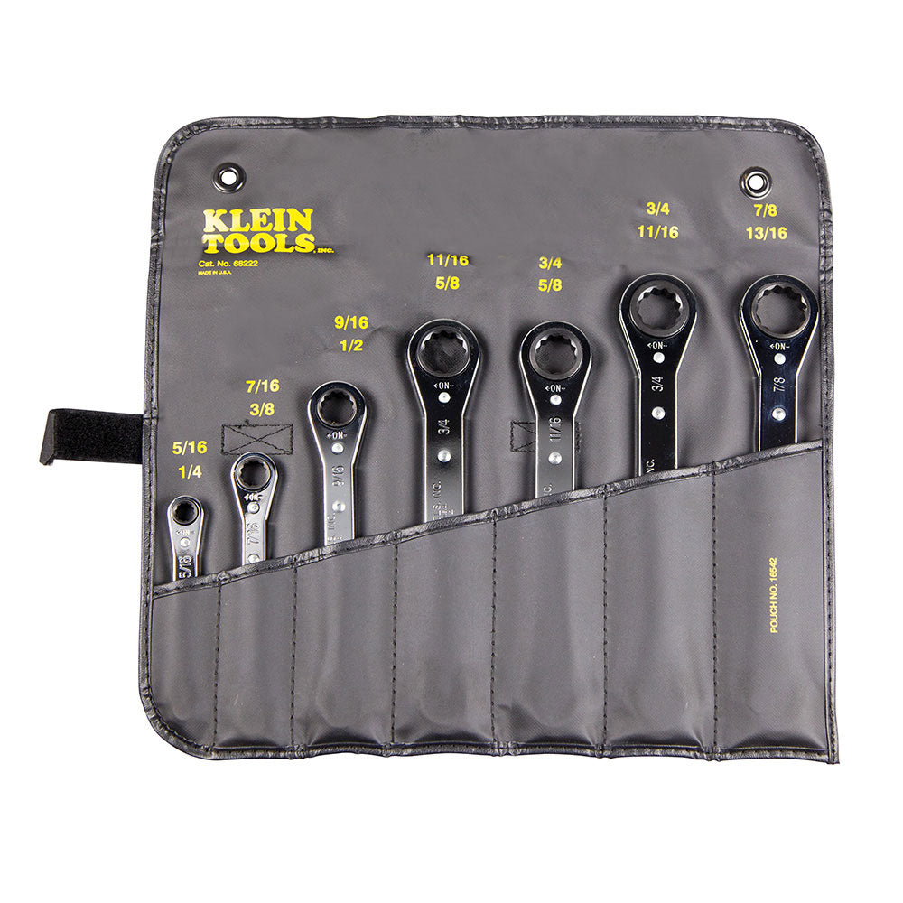 Klein Tools 68221 Ratcheting Box Wrench Set, 5-Piece - 7