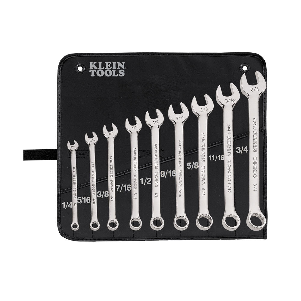 Klein Tools 68402 Combination Wrench Set, 9-Piece