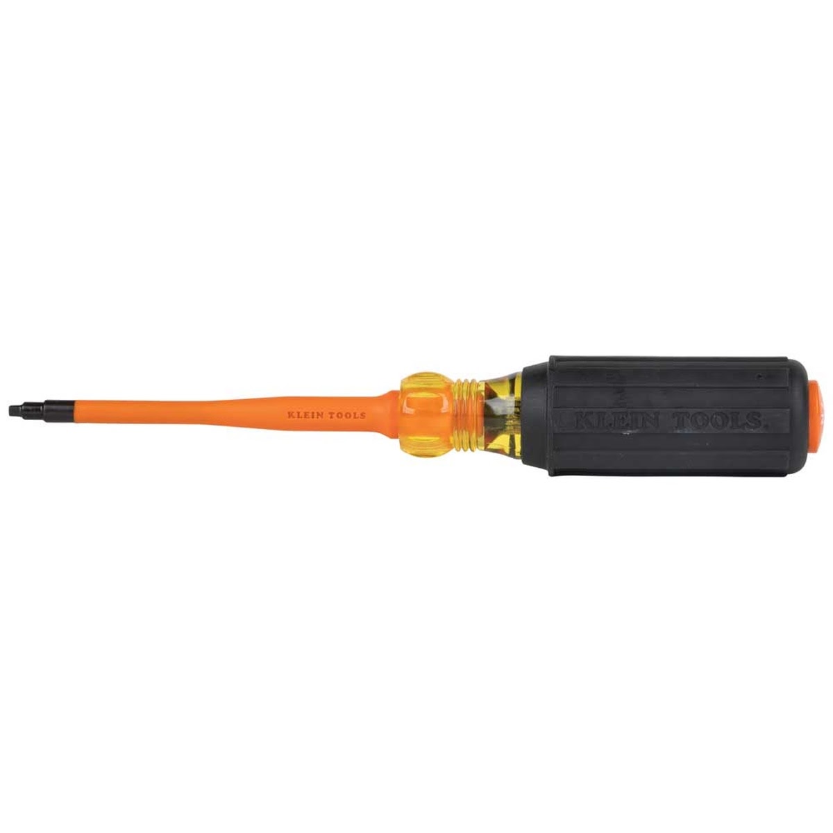 Klein 6944INS Slim-Tip 1000V Insulated Screwdriver, #2 Square, 4-Inch Round Shank