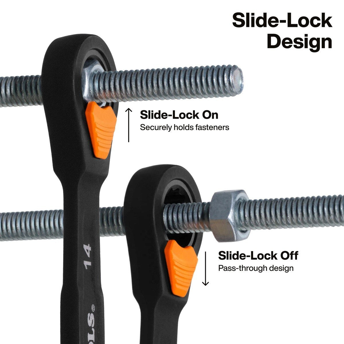 Klein 69508M Metric Ratcheting Combination Slide-Lock Wrench Set with Roll Pouch (8 Piece) - 2