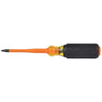 Klein 6984INS Slim-Tip 1000V Insulated #1 Square Screwdriver, 4-Inch Round Shank