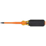 Klein 6984INS Slim-Tip 1000V Insulated #1 Square Screwdriver, 4-Inch Round Shank
