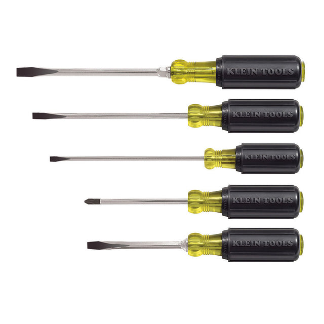 Klein Tools 85075 Screwdriver Set, Slotted and Phillips, 5-Piece