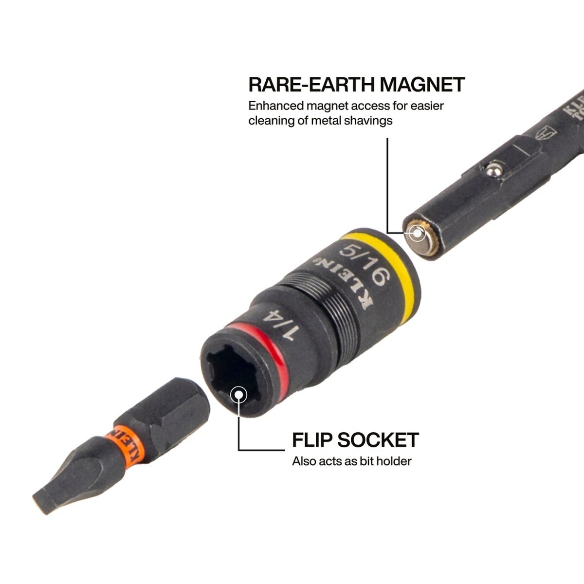 Klein 85091HD Impact-Rated Flip Socket Conduit Reamer - 4