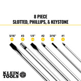 Klein 85148 Cushion-Grip Screwdriver Set with Magnetizer and Demagnetizer, 1.5" to 6" Shanks (9-Piece Set) - 5