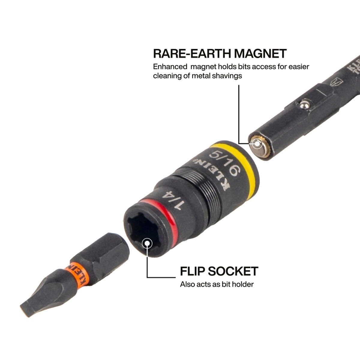 Klein 85191HD Impact-Rated Flip Socket Conduit Reamer Driver - 4