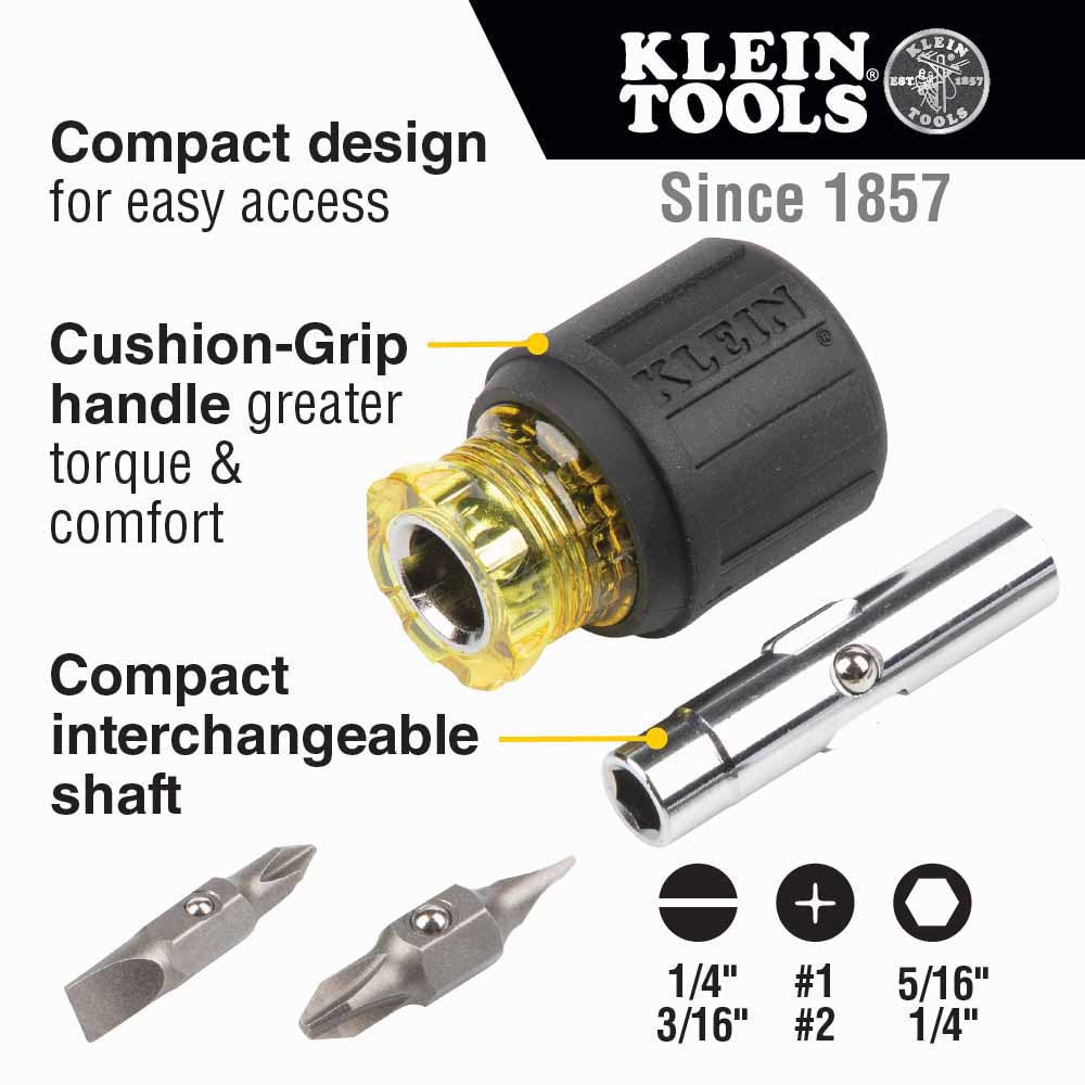 Klein 85514 Multi-Bit Screwdriver and Nut Driver Set (3-Piece) - 3