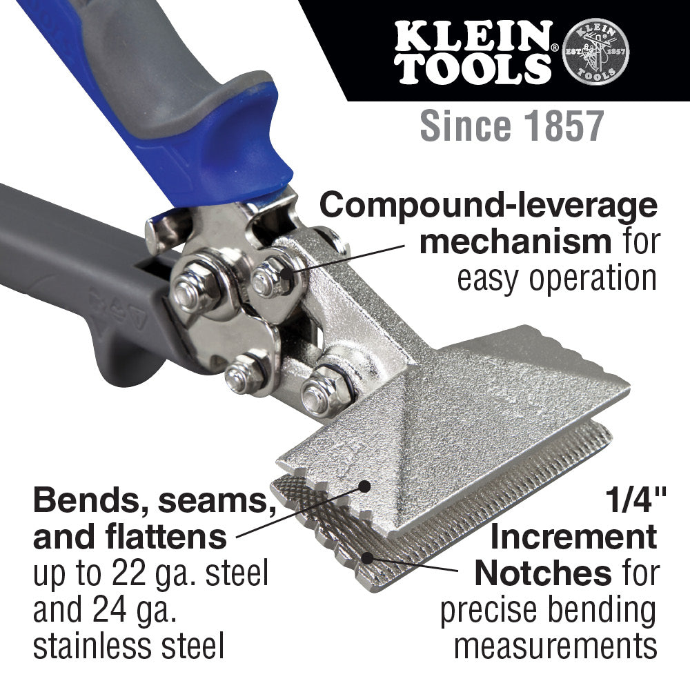 Klein 86522 Straight Hand Seamer, 3" - 4